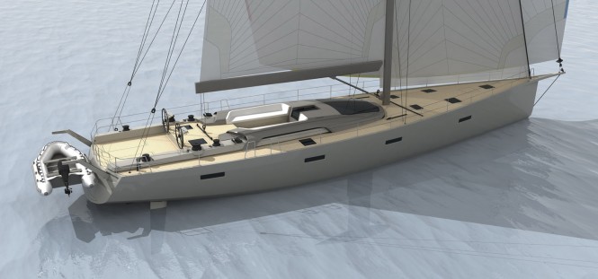 New 75ft sailing yacht LA NINA under construction at Metur Yachts