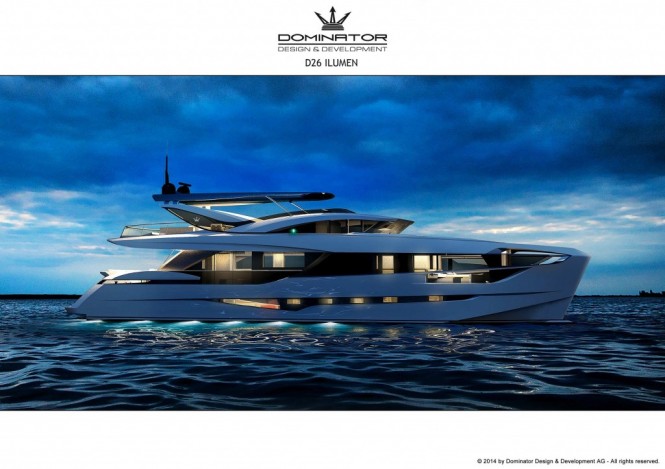 Dominator Design & Development AG shortlisted for IY&A Award 2015 with D26m motor yacht ILUMEN