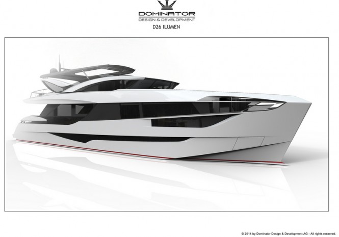 Experience the presence of the Dominator D26M motor yacht Ilumen at Dusseldorf Boat Show 2015