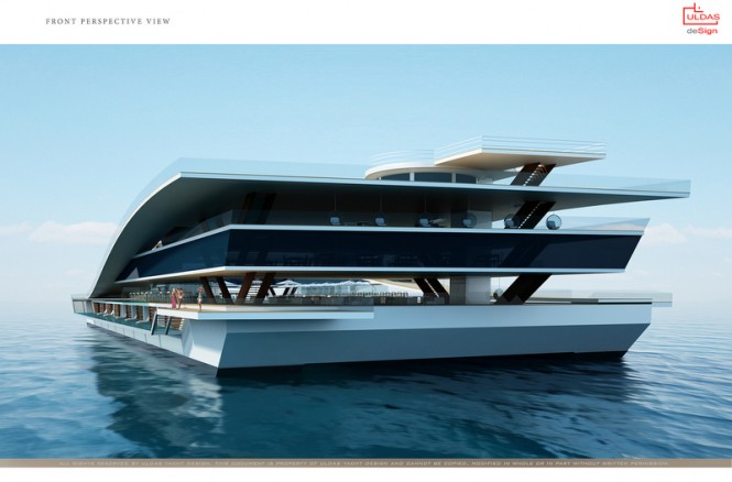 Latest 130m catamaran project by Uldas Design