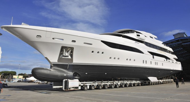 Luxury motor yacht Formosa at launch Luxury motor yacht Formosa at launch