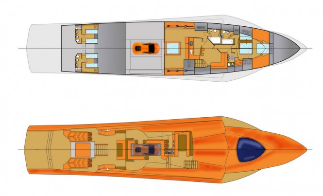 Motor yacht F1215 concept - Layout Motor yacht F1215 concept - Layout