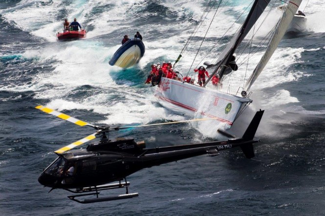 Wild Oats XI Yacht ready to participate in the Rolex Sydney Hobart Yacht Race 2014