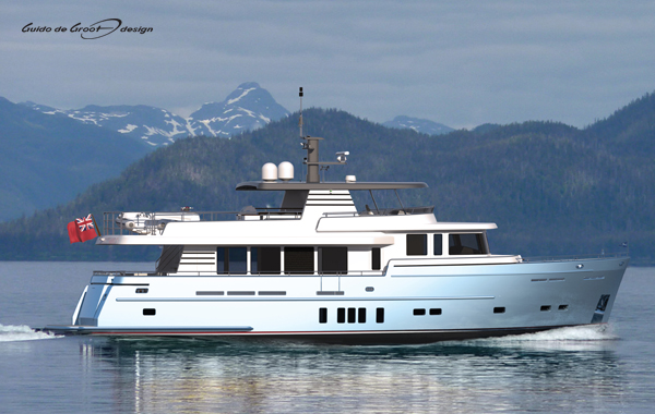 First 24m Wim van der Valk Continental Trawler Yacht underway First 24m Wim van der Valk Continental Trawler Yacht underway