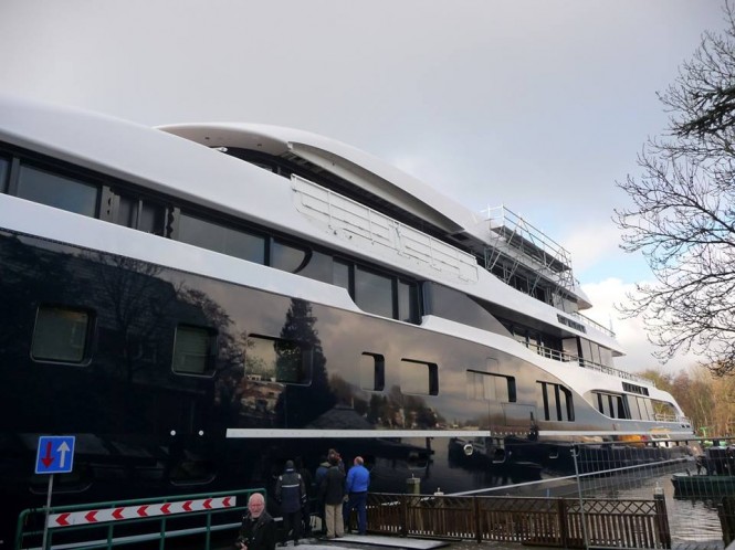 Launch of the 101m Feadship Hull 808 superyacht - Photo by Feadship Fan Club Launch of the 101m Feadship Hull 808 superyacht - Photo by Feadship Fan Club