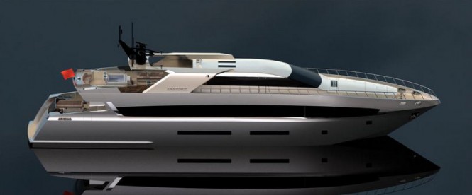 Luxury yacht Anatomic 42 - side view Luxury yacht Anatomic 42 - side view