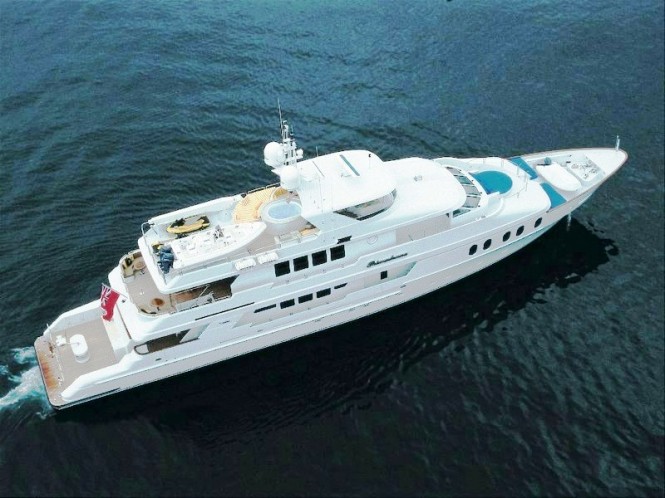 Luxury yacht Match Point (ex Primadonna) - From Above Luxury yacht Match Point (ex Primadonna) - From Above