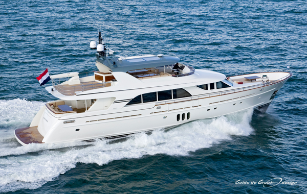 Successful technical sea trials for Guido de Groot-designed Mulder 98 Flybridge super yacht YN1391
