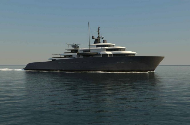 New 92m mega yacht X-BALLET concept design by Pastrovich