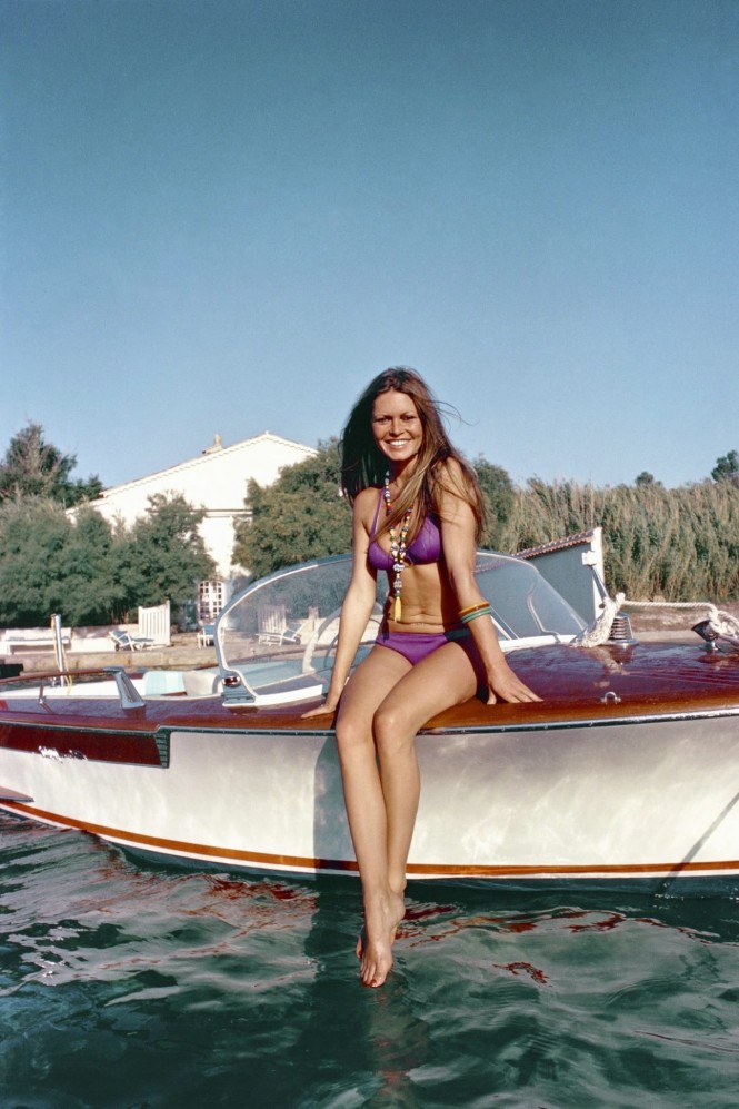 Riva Junior luxury yacht tender and Brigitte Bardot Riva Junior luxury yacht tender and Brigitte Bardot