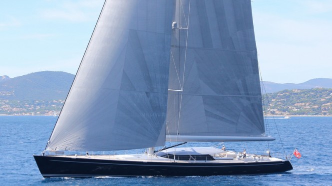 New photos of Royal Huisman sailing yacht BLUE PAPILLON