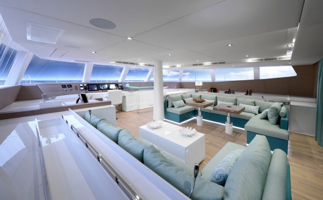 Interior images of first Sunreef 74 sailing yacht WILDBERRY