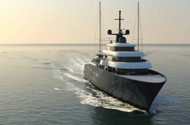 Superyacht X-Ballet concept - front view Superyacht X-Ballet concept - front view