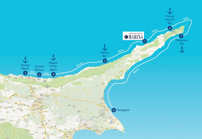 The Northern Cyprus coastline The Northern Cyprus coastline