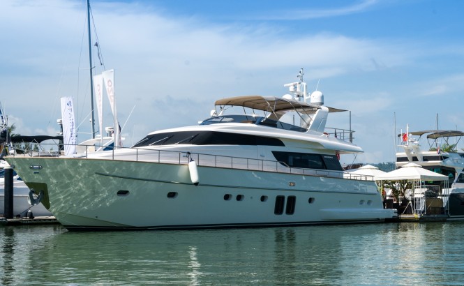 The Sanlorenzo 72 Asian debut at PIMEX, displayed by Derani Yachts The Sanlorenzo 72 Asian debut at PIMEX, displayed by Derani Yachts
