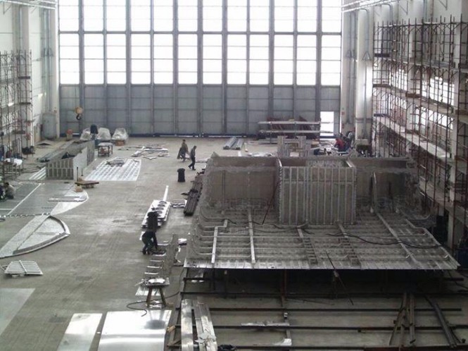 Photos of 62m Rossinavi superyacht FR031 under construction