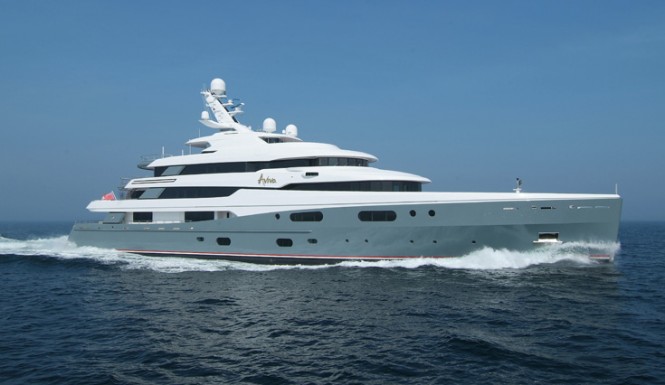 Full hull wrap for 68m Abeking & Rasmussen motor yacht AVIVA
