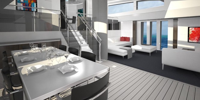 Affinity Yacht concept - Lower Saloon Affinity Yacht concept - Lower Saloon