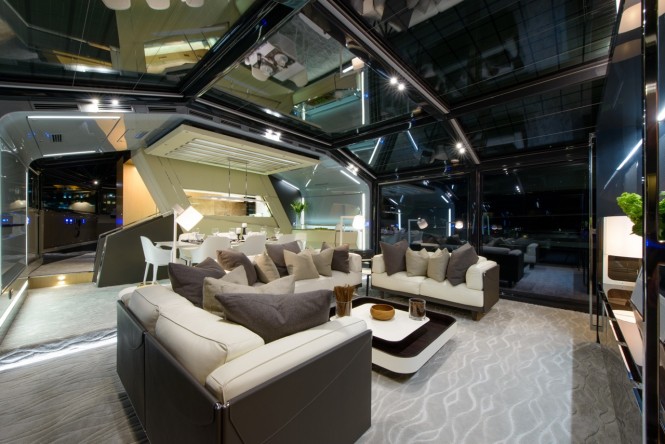 Arcadia 85 US edition Yacht Hull no. 8 - Saloon Arcadia 85 US edition Yacht Hull no. 8 - Saloon