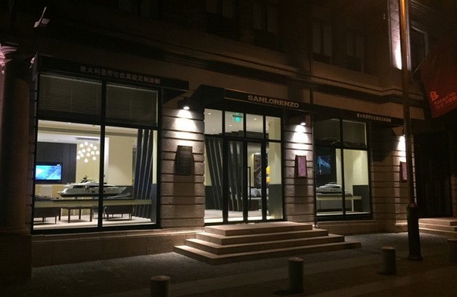 New Sanlorenzo Showroom by night New Sanlorenzo Showroom by night