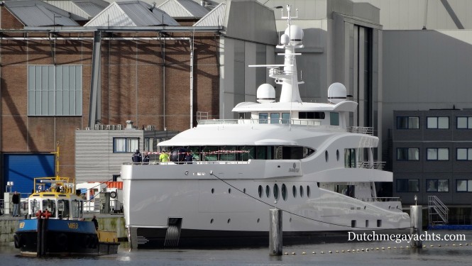Photos of new 60m LE199 motor yacht MADAME KATE launched by Amels