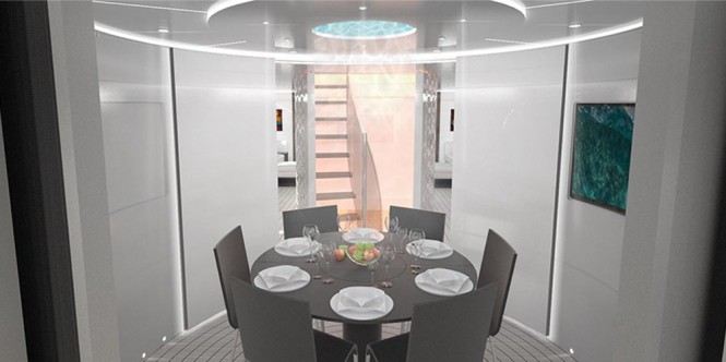 Sailing yacht Affinity concept - Dining Sailing yacht Affinity concept - Dining