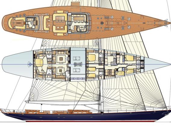 Hoek Design Truly Classic 126′ Yacht TC126 to feature boarding system by GMT Composites