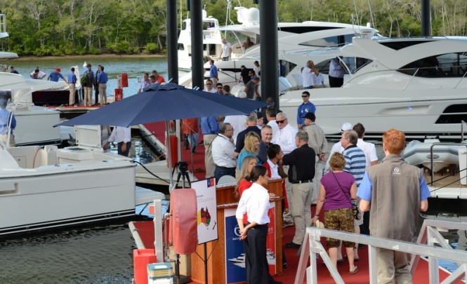 The red-carpet, on-water showcase of new Riviera and Belize motor yachts never fails to impress The red-carpet, on-water showcase of new Riviera and Belize motor yachts never fails to impress