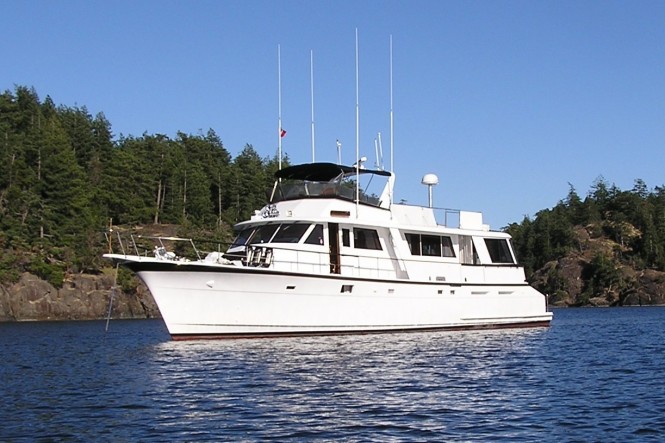 Alaska yacht charter aboard 72’ Hatteras motor yacht VIAGGIO