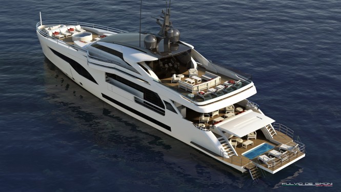WIDER 125 Yacht - aft view WIDER 125 Yacht - aft view