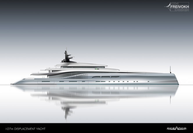 Oceanco unveils more details about 107m motor yacht STILETTO concept