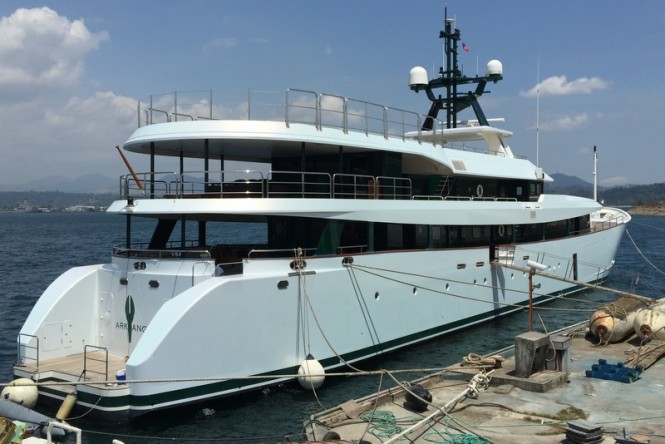 55m motor yacht ARK ANGEL wrapped by HYS Yachts