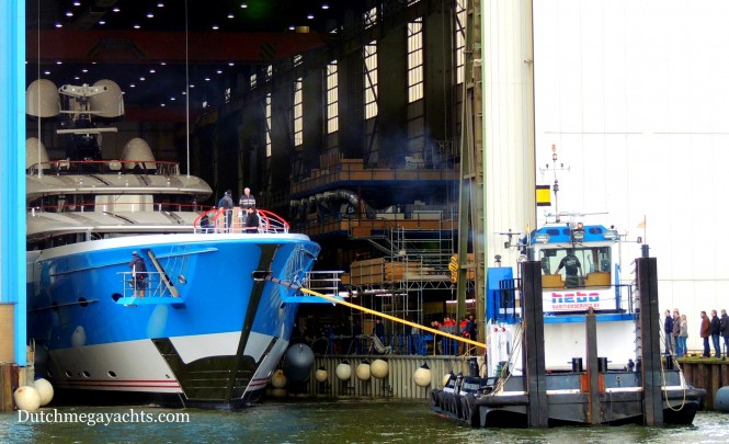 Photos of 99m Feadship motor yacht MADAME GU from her 2013 launch
