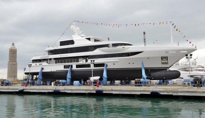 Launch of new 56m motor yacht SURPINA (FB267) by Benetti