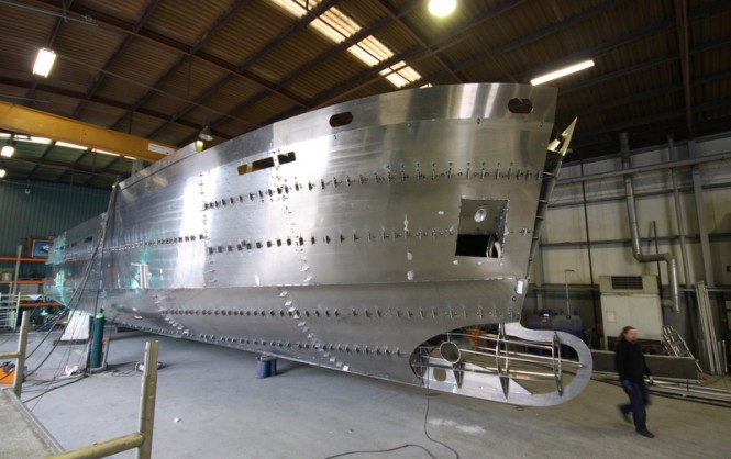 Continental Trawler 2395 superyacht under construction