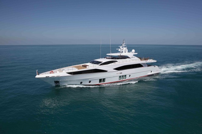 Gulf Craft displaying Majesty 122 Yacht at Bahrain’s Amwaj Marina Boat Show