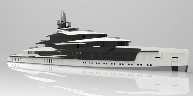 New 74m motor yacht V+A project by Alvaro Aparicio de Leon