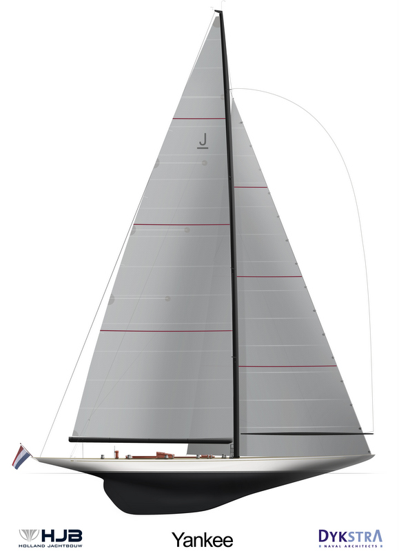 New J Class sailing yacht YANKEE unveiled by Dykstra Naval Architects and Holland Jachtbouw