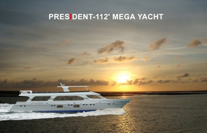 Motor yacht President 112 and President 800 Cruiser yacht under construction at President Yachts