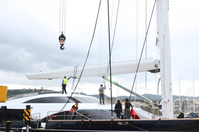 Royal Huisman sailing yacht TWIZZLE re-stepped by RSB Rigging Solutions