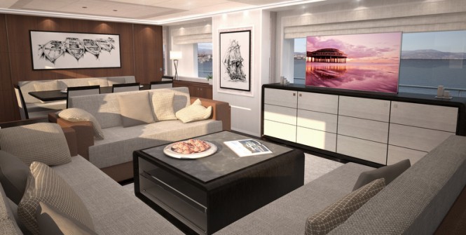 Superyacht Continental Trawler 2395 Flybridge - Main Saloon