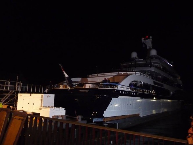 Superyacht Symphony - aft view - Photo credit to Feadship Fanclub