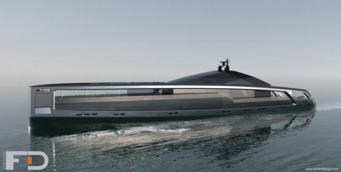 100m motor yacht MAXIMUS concept by Facheris Design