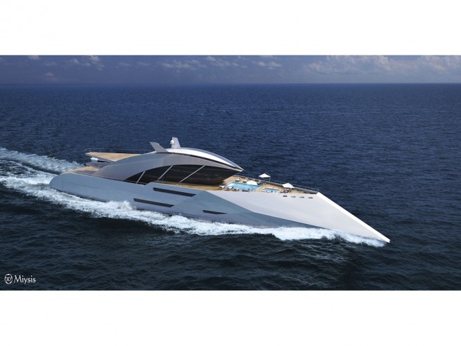 Superb 116m Mega Yacht AJAX concept by Sigmund Yacht Design