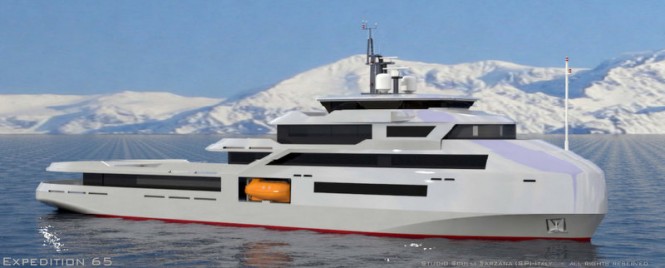 Robust 65m Supply Vessel Luxury Motor Yacht MSS EXPEDITION65 design by Studio Sculli