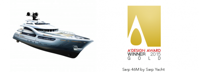 Striking Motor Yacht Sarp 46m Winner at A’ Design Award & Competition 2015