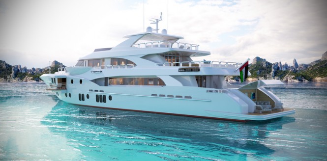 New renderings of Gulf Craft’s Majesty 155 Yacht