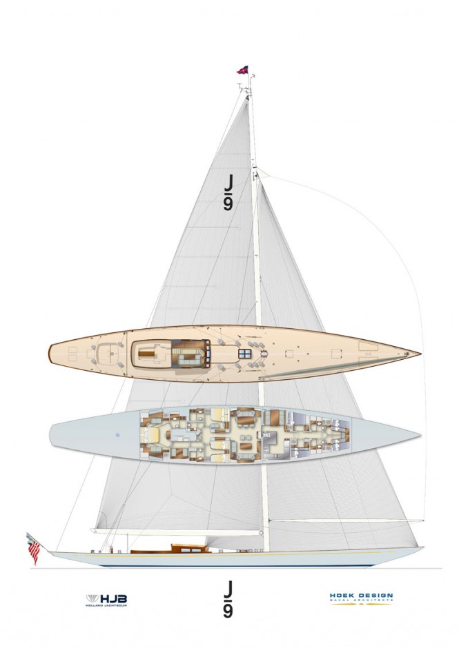 Majestic J Class Sailing Yacht J9 Ready to Build at Holland Jachtbouw