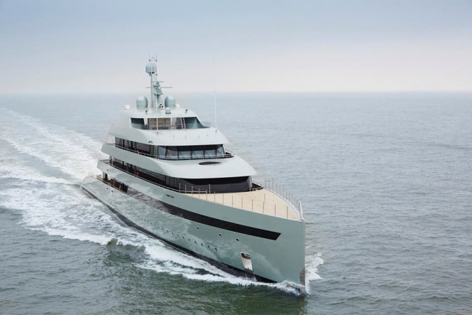 Luxury yacht Savannah underway - Photo by Feadship Royal Dutch Shipyards