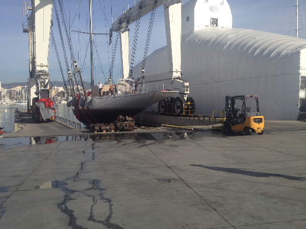 J Class Charter Yacht Ranger receives new varnish by Absolute Boat Care